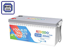 Redodo 12V 200Ah Plus (LiFePo4, BMS 200A)