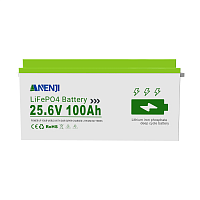 Anenji 24V 100Ah ANJ-24V-100AH-S (LiFePo4, BMS, Bluetooth)